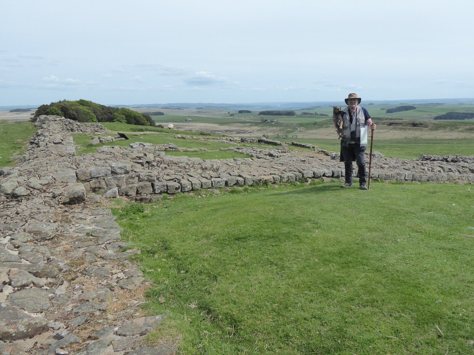 Ron Wood exploring the remains of a Roman fort on Hadrian’s Wall