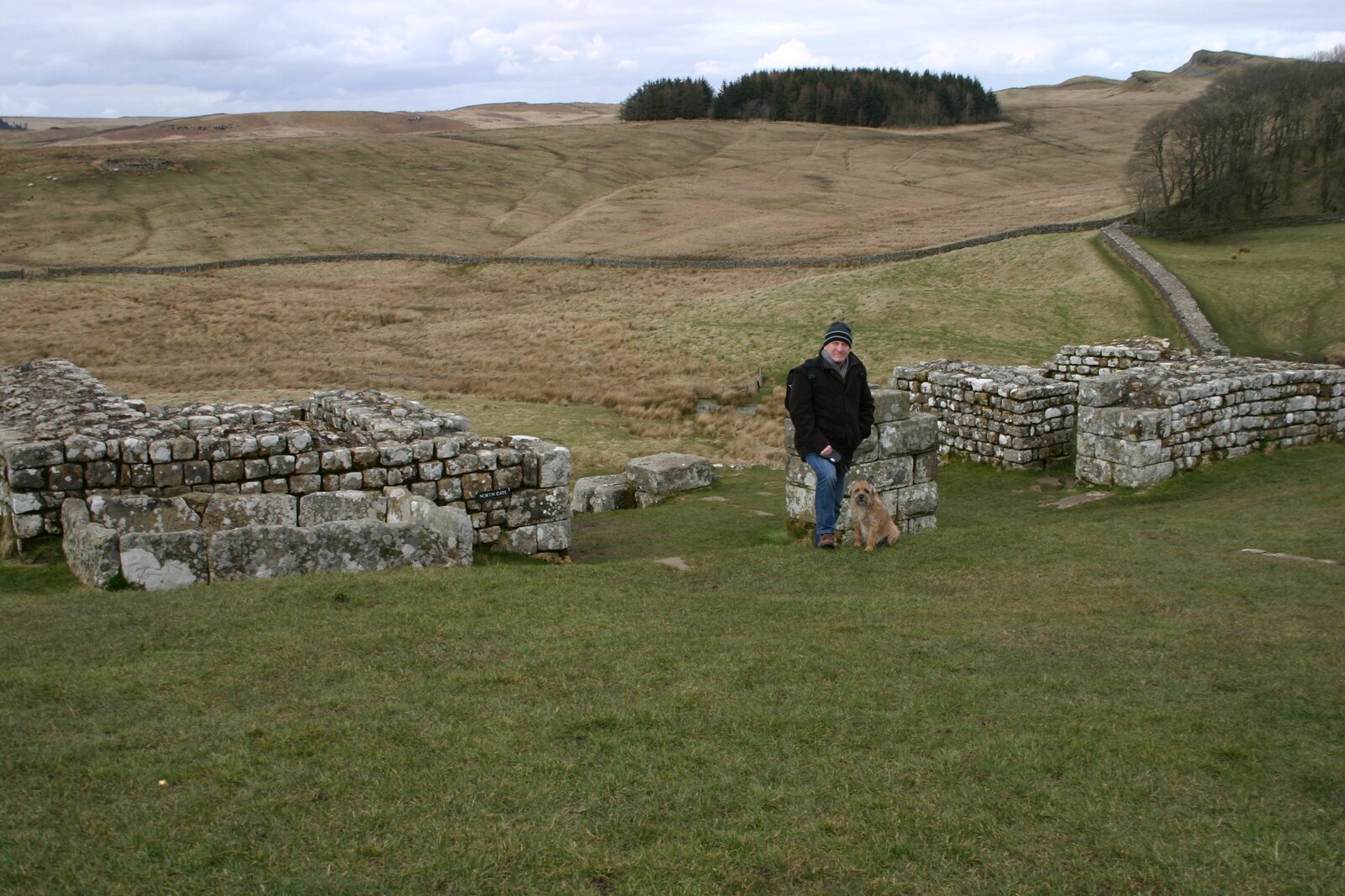 Ron Wood among the remains at Housesteads Roman Fort