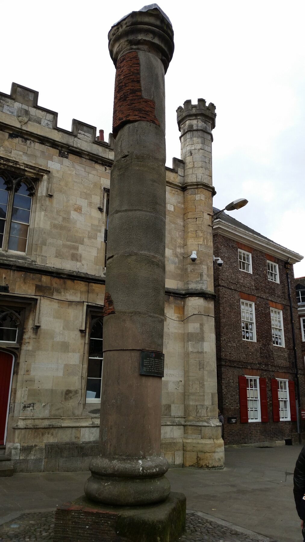 Reconstructed Roman column outside York Minster