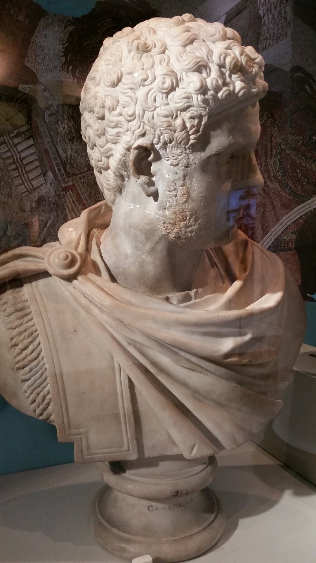 Roman marble portrait bust in the Yorkshire Museum