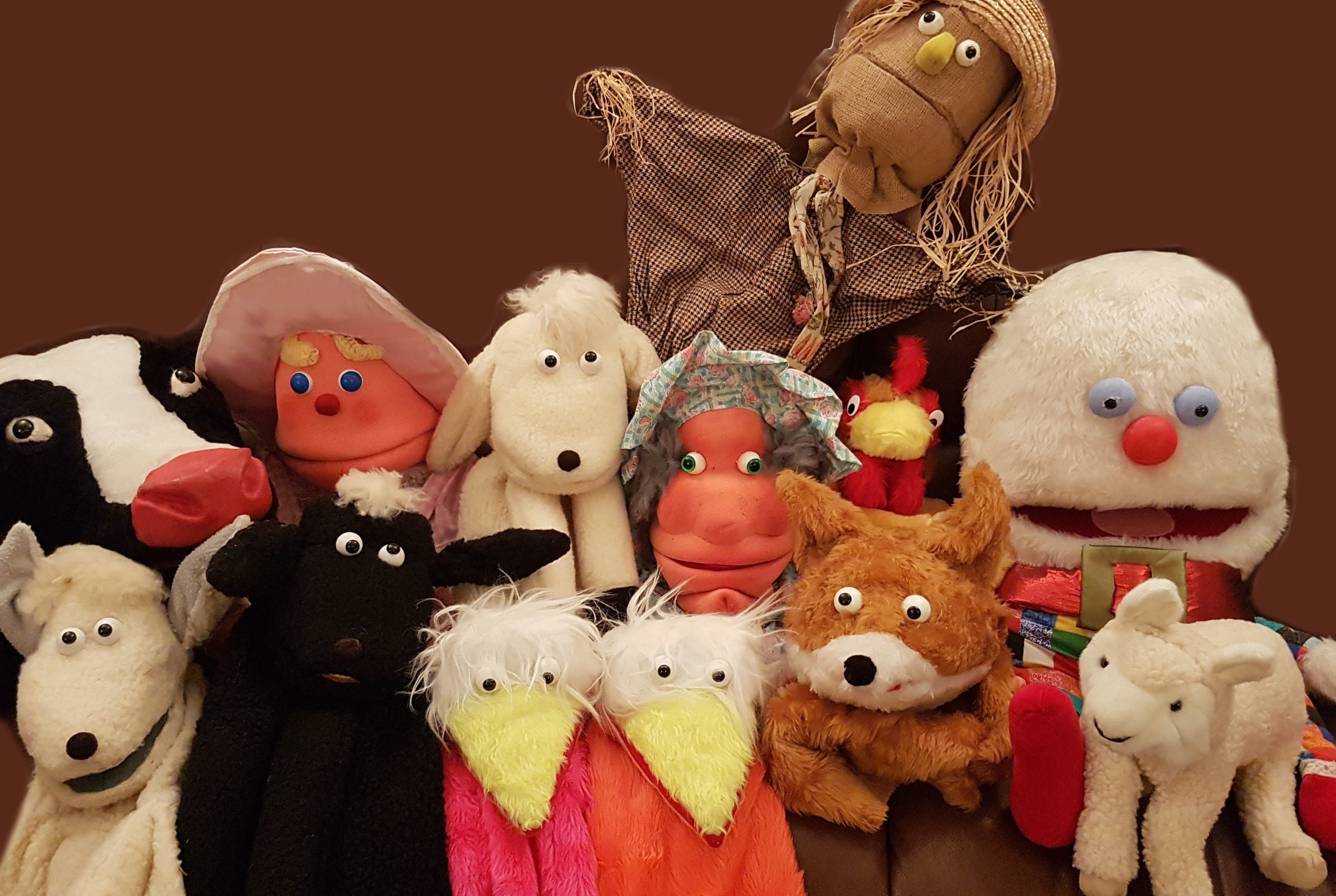 Selection of soft body puppets used in schools